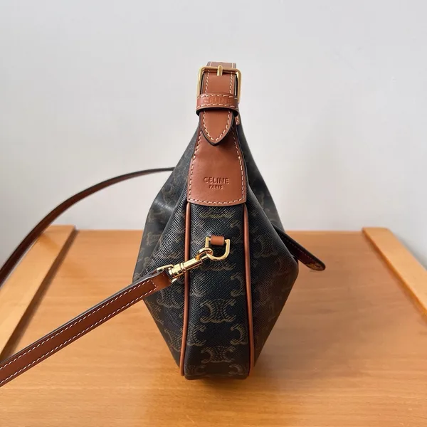 Celine Lulu Teen Hobo Bag in Triomphe Canvas product view 5