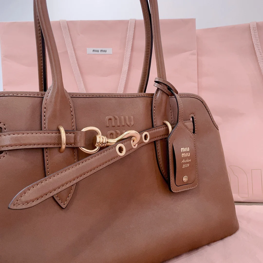 Miu Miu Aventure Leather Bag — Brown product view 5