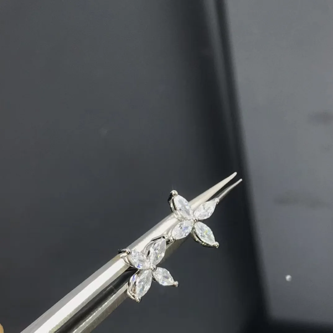 Tiffany & Co. Victoria Flower Stud Earrings Silver-Tone product view 4