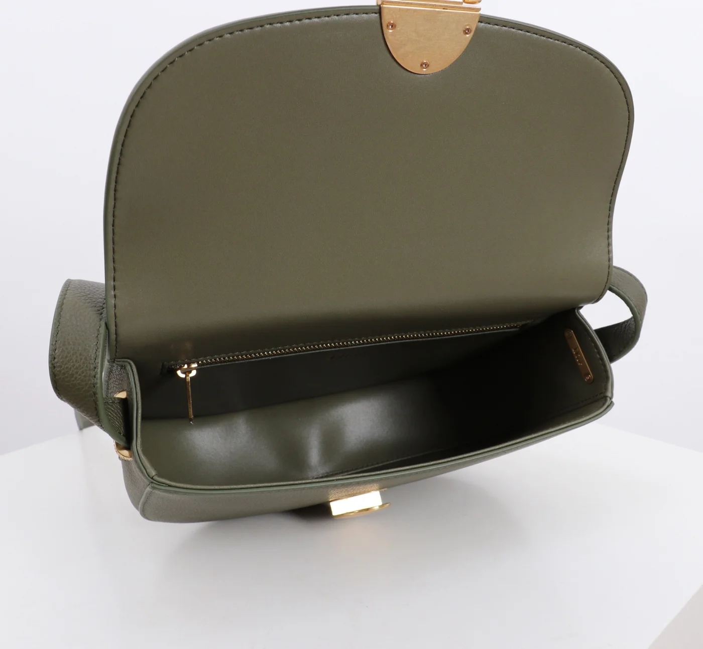 Medium Dior Médaillon Flap Bag — Olive Green product view 7