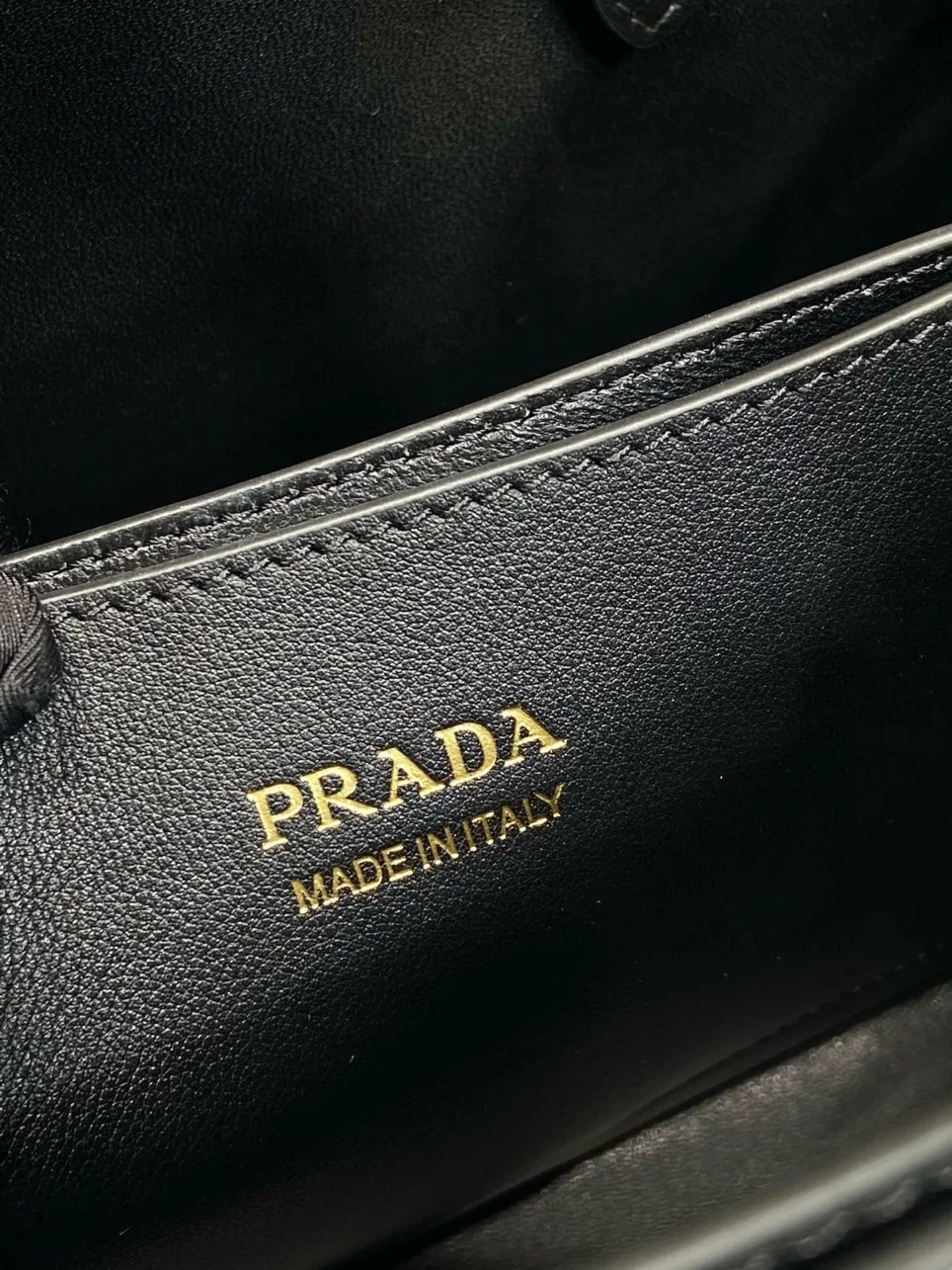 Prada Small Handbag in Black Leather with Belt product view 7