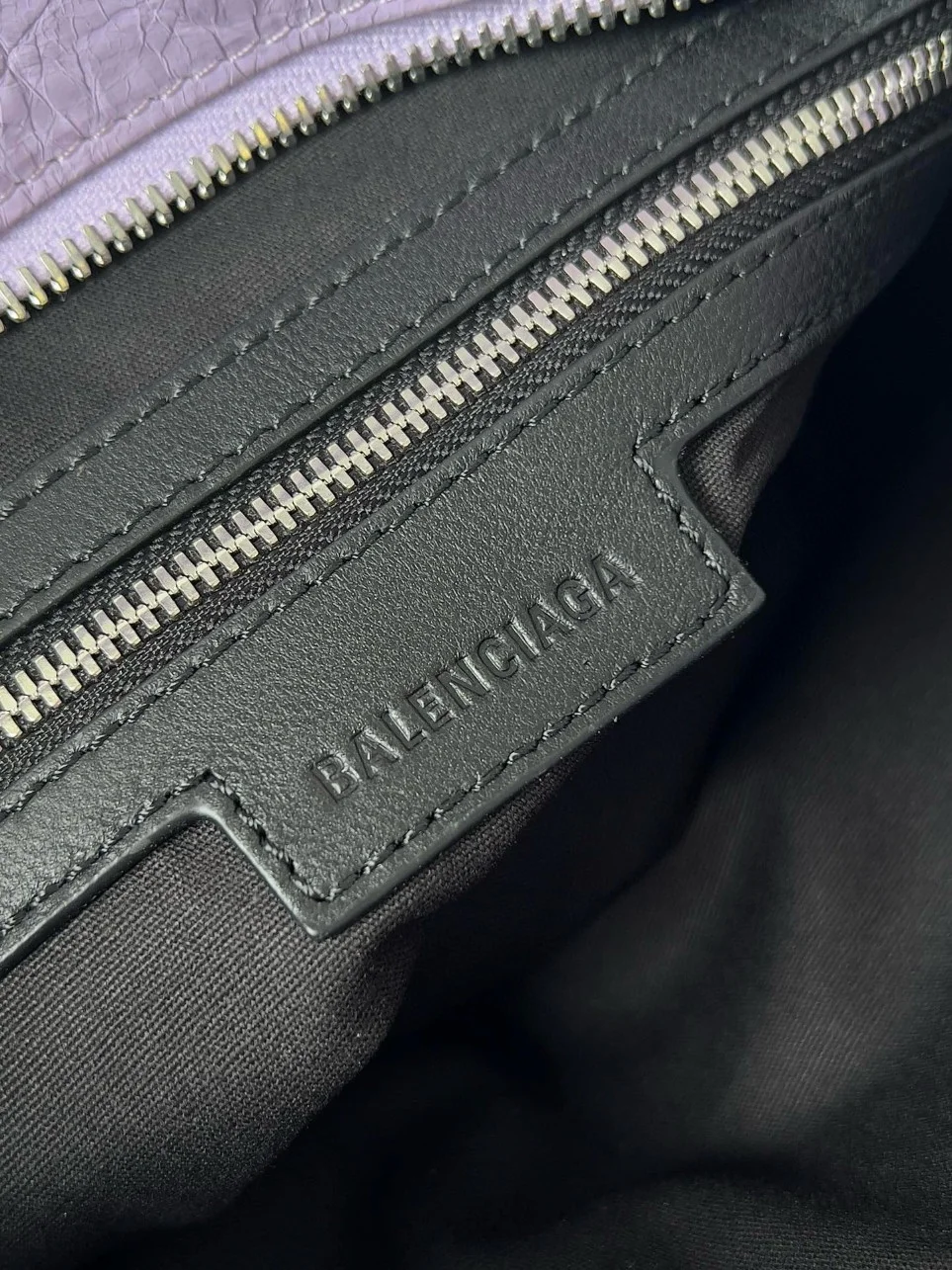 Balenciaga Le City Small Bag in Lilas Arena Lambskin product view 9