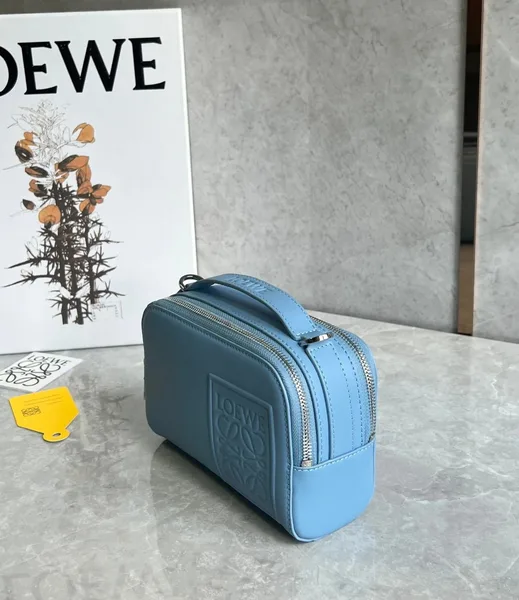 Loewe Mini Camera Crossbody Bag in Blue Calfskin product view 4