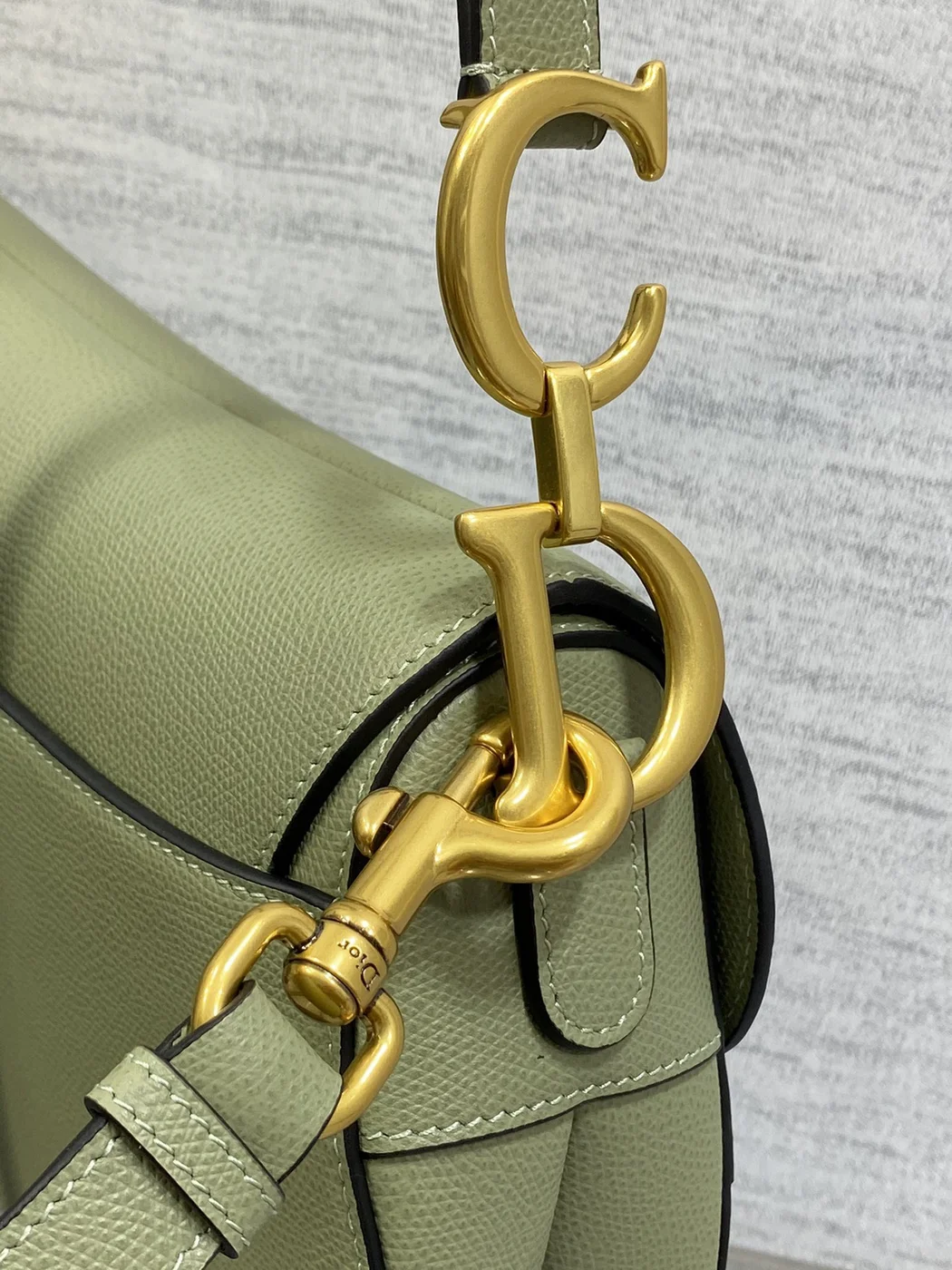 Dior Saddle Bag With Strap — Green product view 5