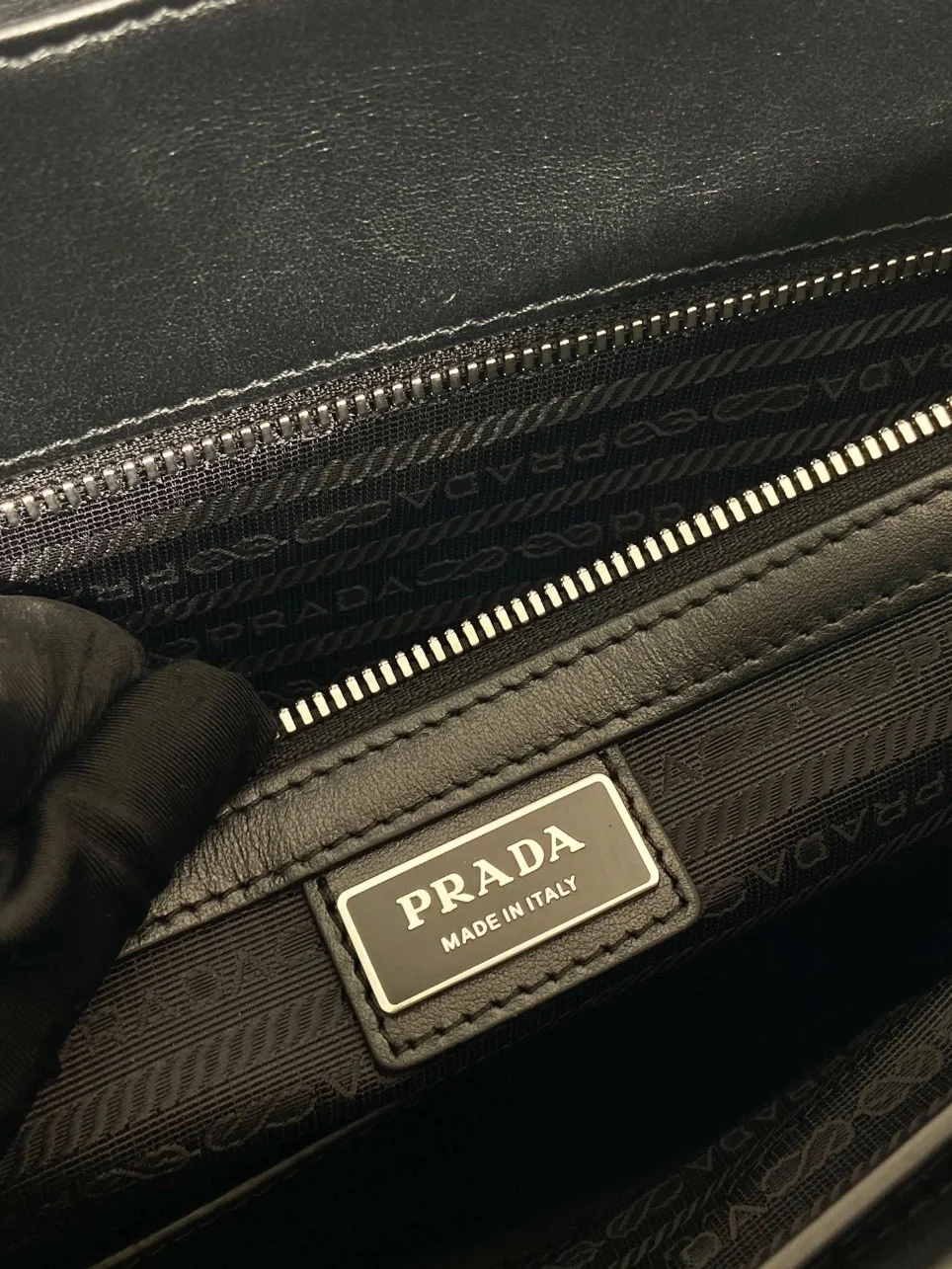 Prada Briefcase in Blue Saffiano Leather product view 6