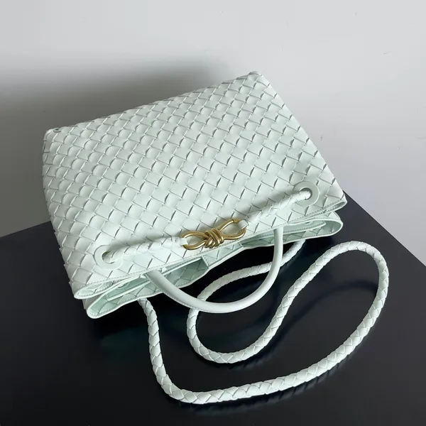 Bottega Veneta Andiamo Medium Bag In Glacier Intrecciato Lambskin product view 8