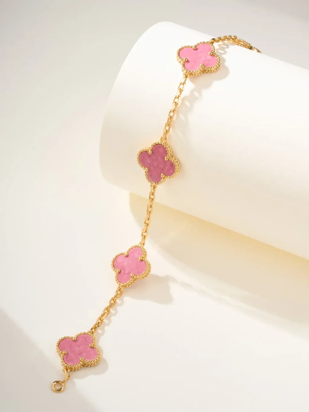Van Cleef & Arpels Alhambra Pink Five-Clover Gold-Tone Bracelet product view 2
