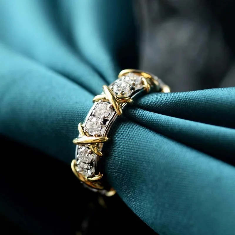 Tiffany & Co. Edge Cross Pavé-Effect Ring Two-Tone product view 3