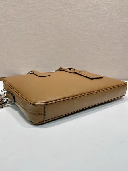 Prada Briefcase in Brown Saffiano Leather product view 2