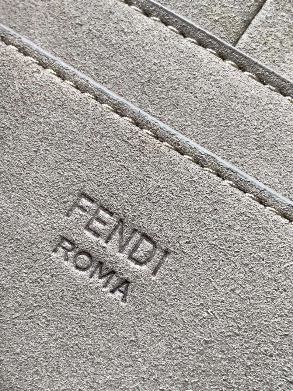 Fendi C’mon Small Bag in Grey Calfskin product view 8