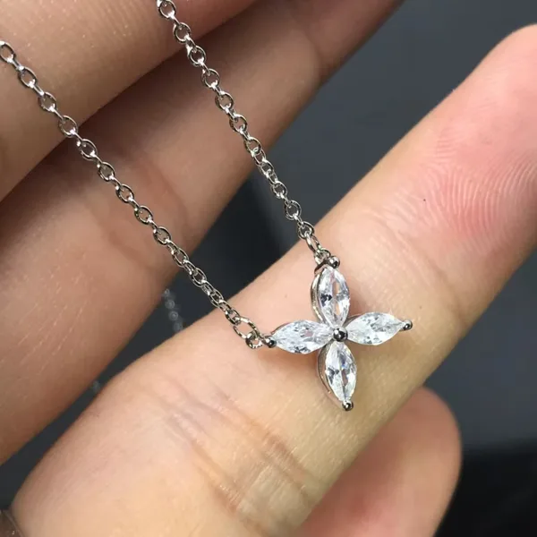 Tiffany & Co. Victoria Flower Pendant Necklace Silver-Tone product view 4
