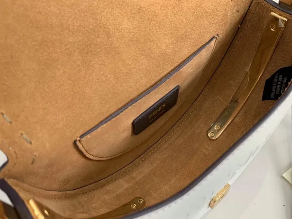 Fendi Moonlight Saddle Bag In White Calfskin product view 8