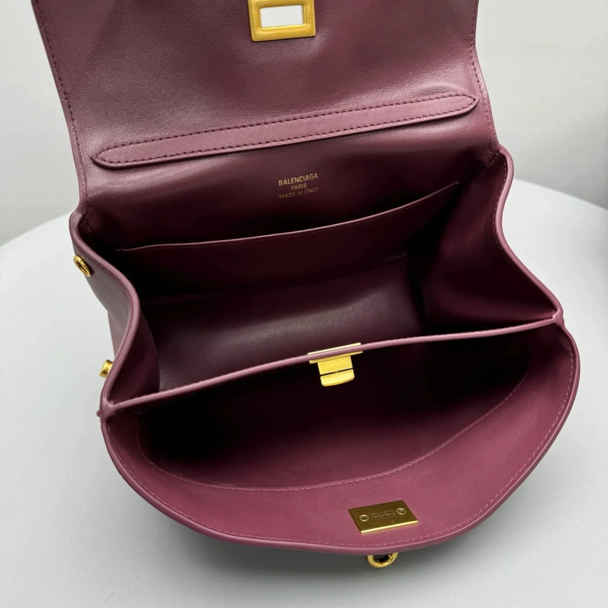 Balenciaga Rodeo Mini Bag in Burgundy Calfskin product view 6