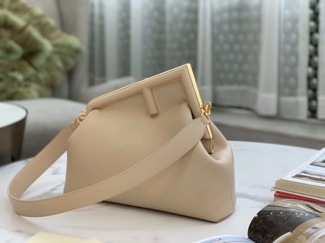 Fendi First Medium Bag In Beige Nappa Leather product view 8