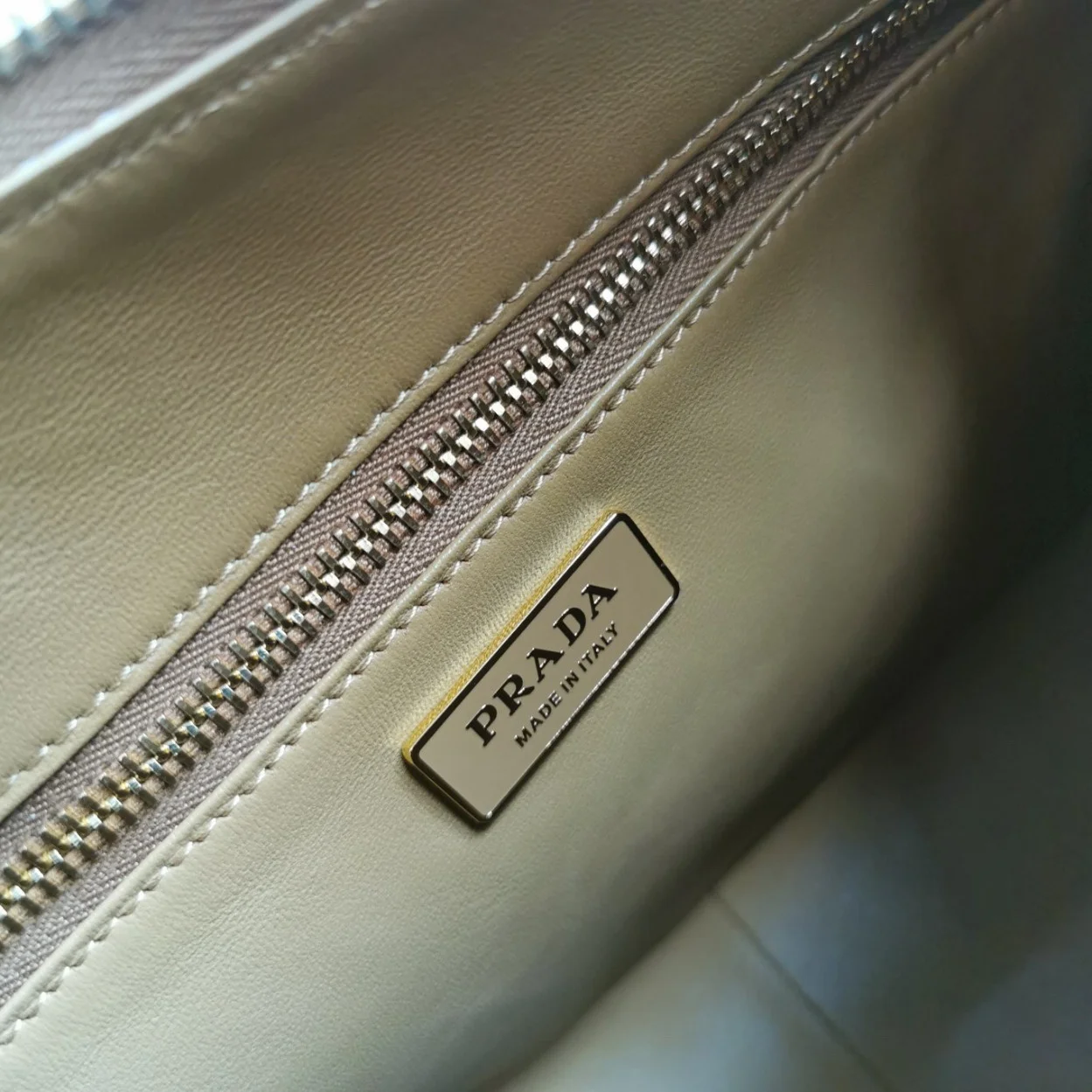 Prada Aimee Large Shoulder Bag in Brown Leather product view 9
