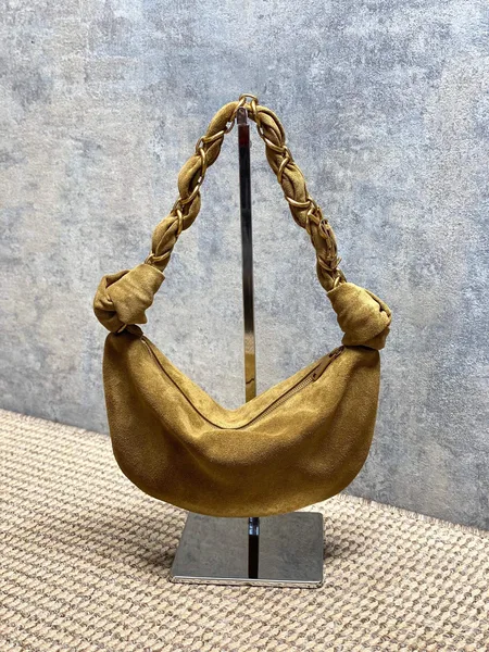 Saint Laurent Amalia Mini Hobo Bag — Olive Suede product photo