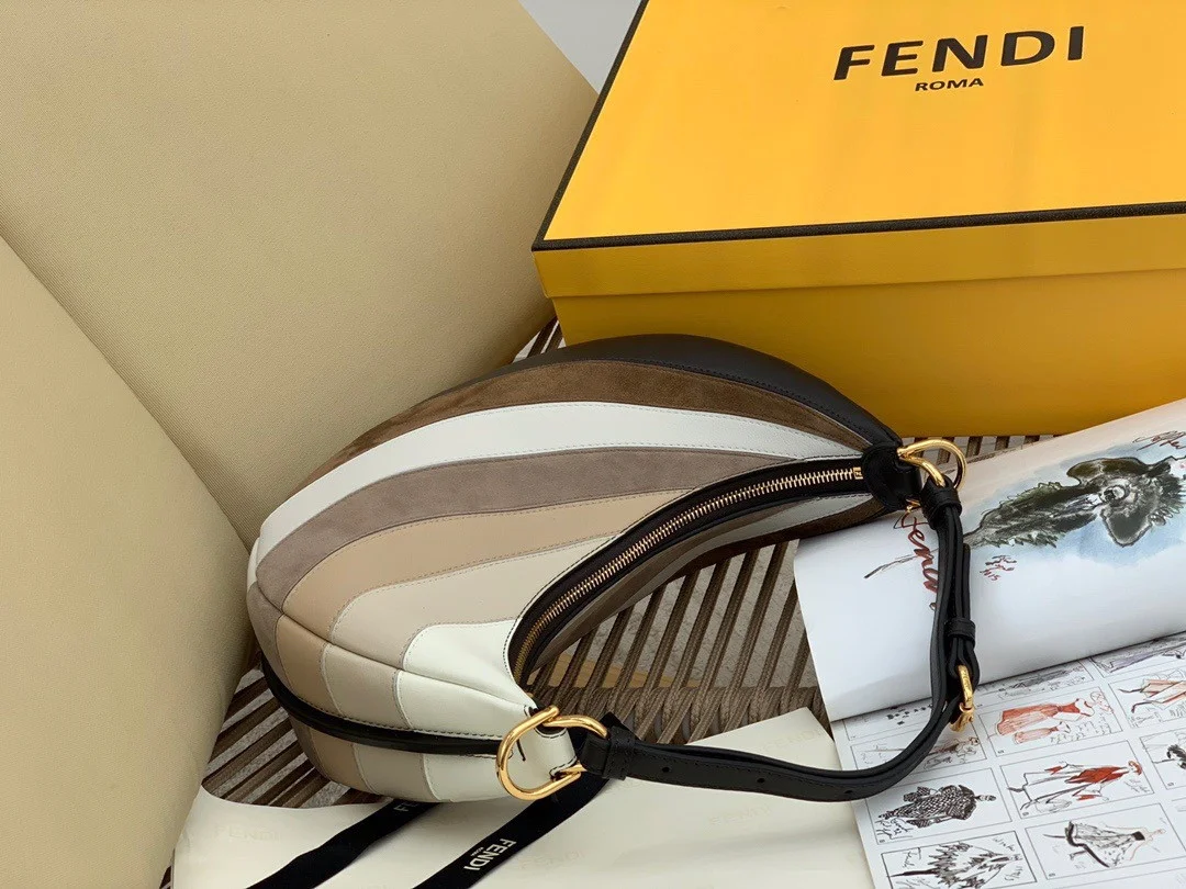 Fendi Fendigraphy Small Hobo Bag In Inlaying Leather product view 5