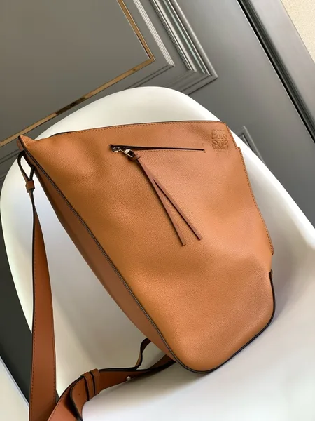 Loewe Anton Sling Bag in Brown Grained Calfskin product view 2
