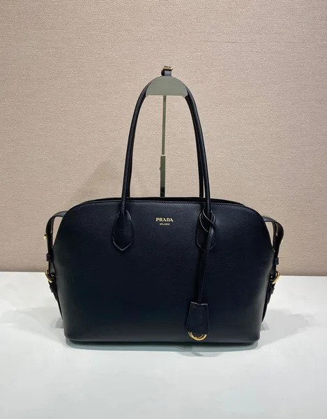 Prada Large Leather Tote Bag — Black product photo