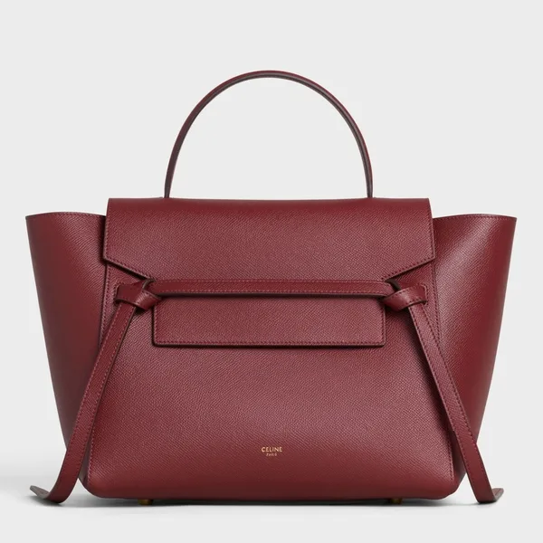 Celine Belt Mini Bag In Bordeaux Grained Calfskin product photo