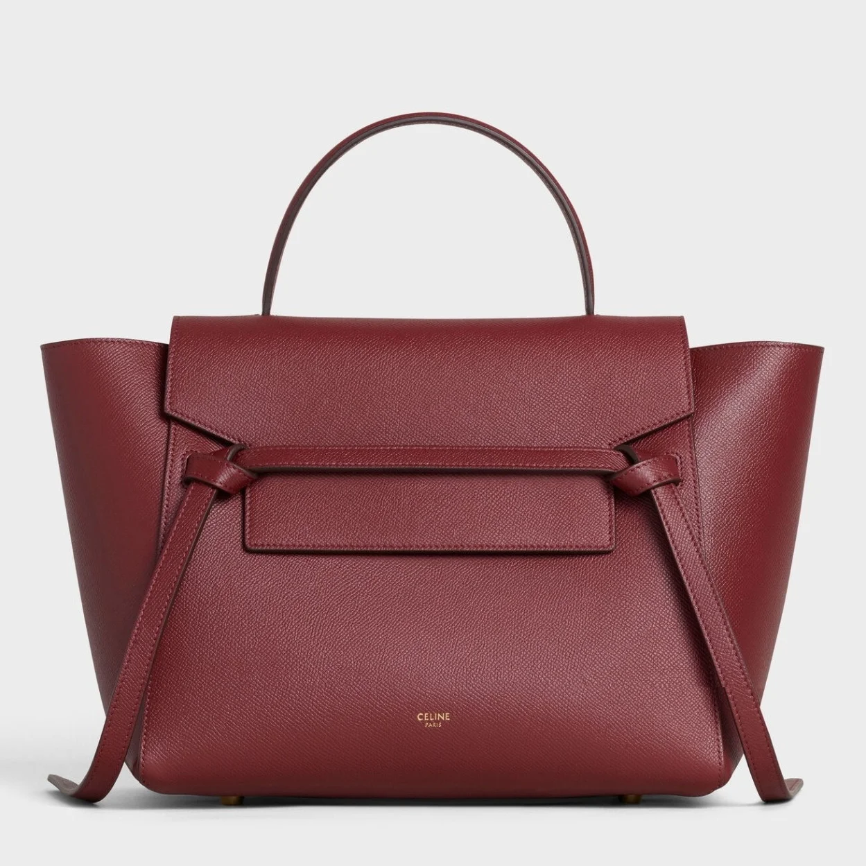 Celine Belt Mini Bag In Bordeaux Grained Calfskin product view 1