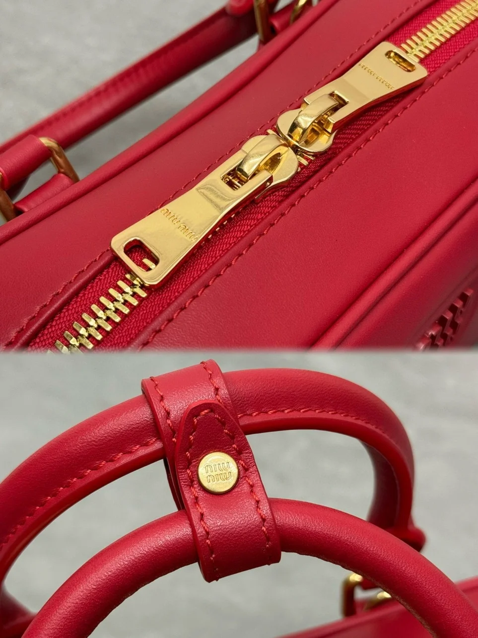 Miu Miu Arcadie Medium Bag in Red Leather product view 8