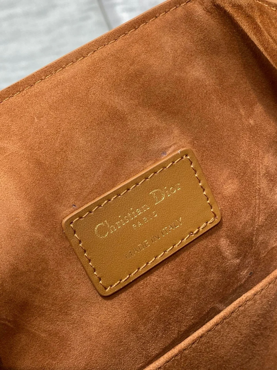 Dior C’est Medium Bag in Brown Saddle Calfskin product view 10