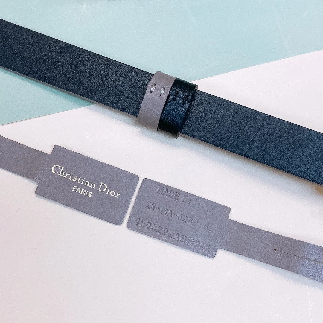 Dior 30 Montaigne Reversible 20MM Belt in Grey and Black Calfskin product view 5