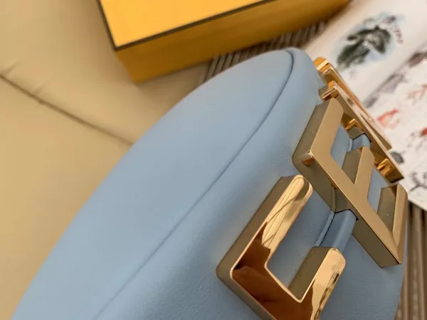 Fendi Fendigraphy Small Hobo Bag In Light Blue Leather product view 8