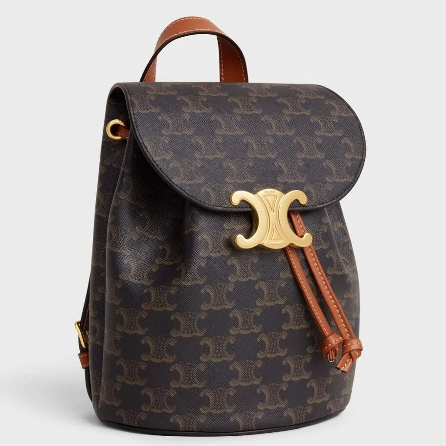 Celine Bonnie Backpack in Triomphe Canvas and Calfskin product view 1
