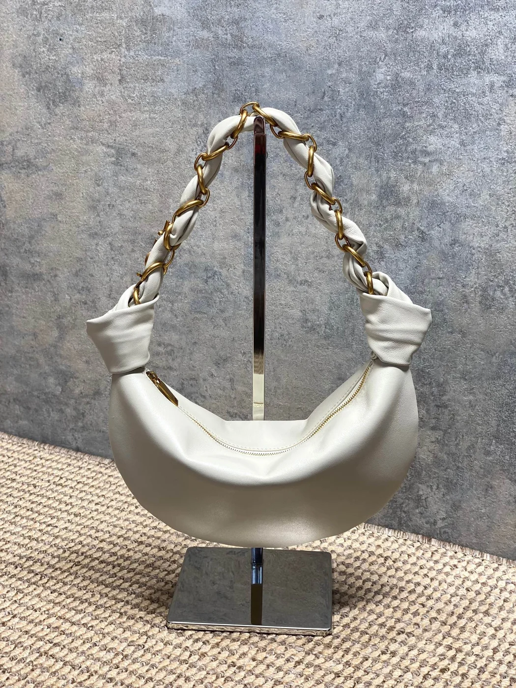 Saint Laurent Amalia Mini Hobo Bag — White product view 1