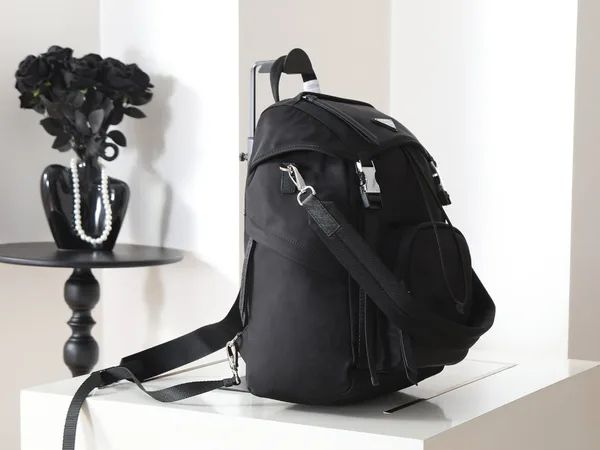 Prada Backpack in Black Re-Nylon product view 5