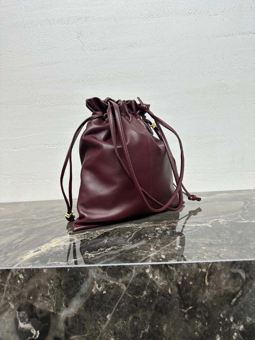 Celine Small Crystal Pouch — Burgundy product view 4