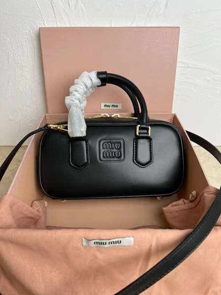 Miu Miu Arcadie Medium Bag in Black Leather product view 2