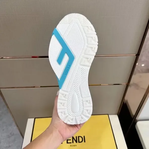 Fendi Flow Low-Top Sneakers in Blue/White product view 7
