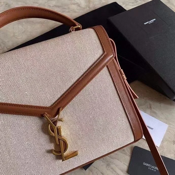 Saint Laurent Cassandra Medium Bag In Beige Canvas product view 8