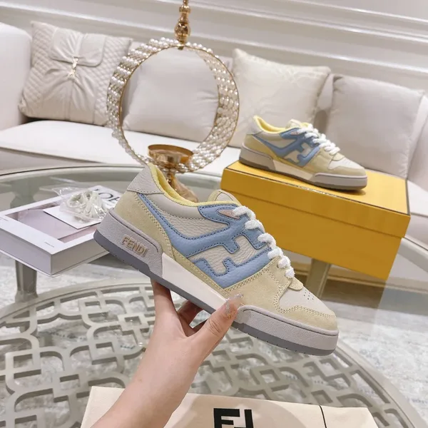 Fendi Match 2024 Sneakers Cream Blue Low product view 5