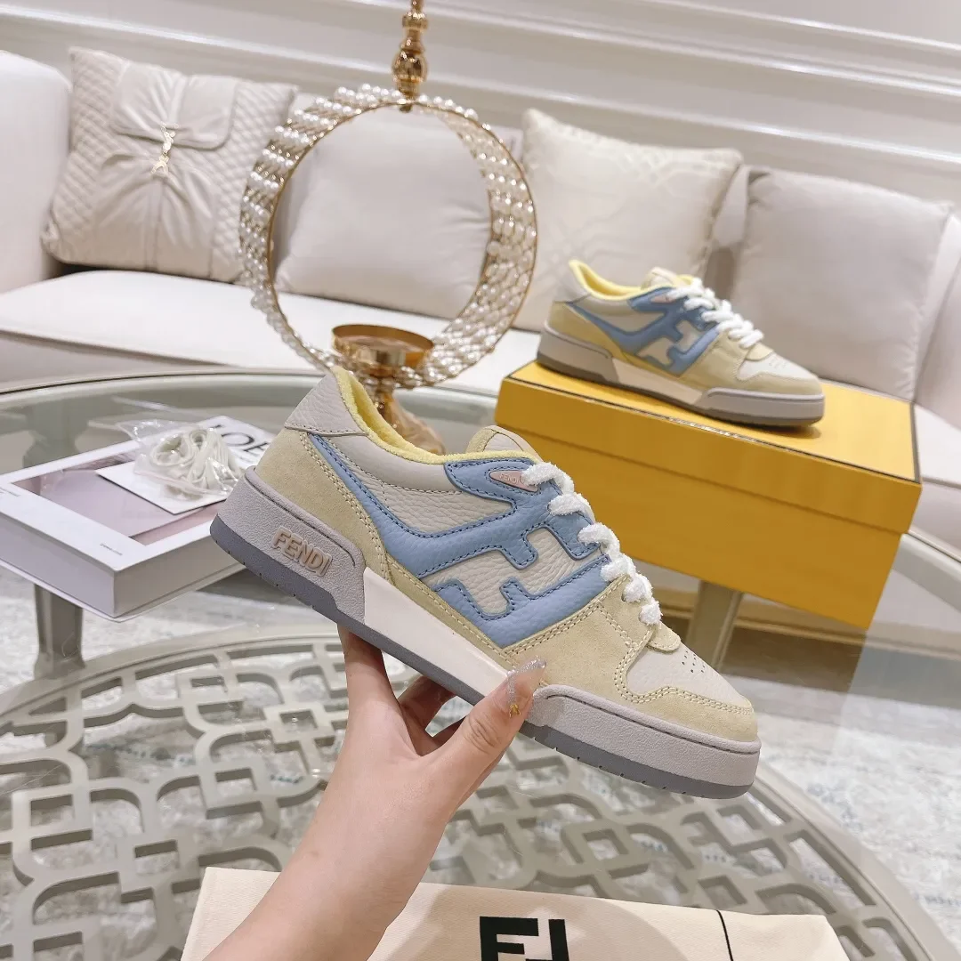 Fendi Match 2024 Sneakers Cream Blue Low product view 5