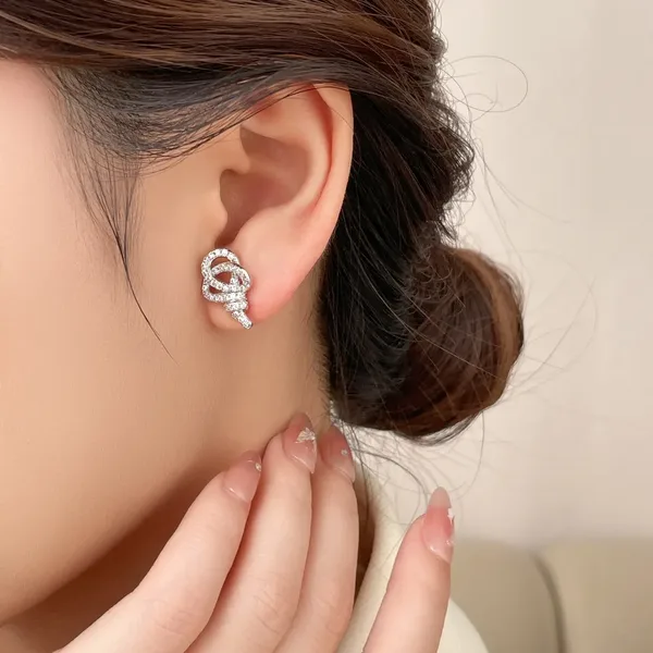 Tiffany & Co. Woven Knot Key Drop Earrings Silver-Tone product view 2