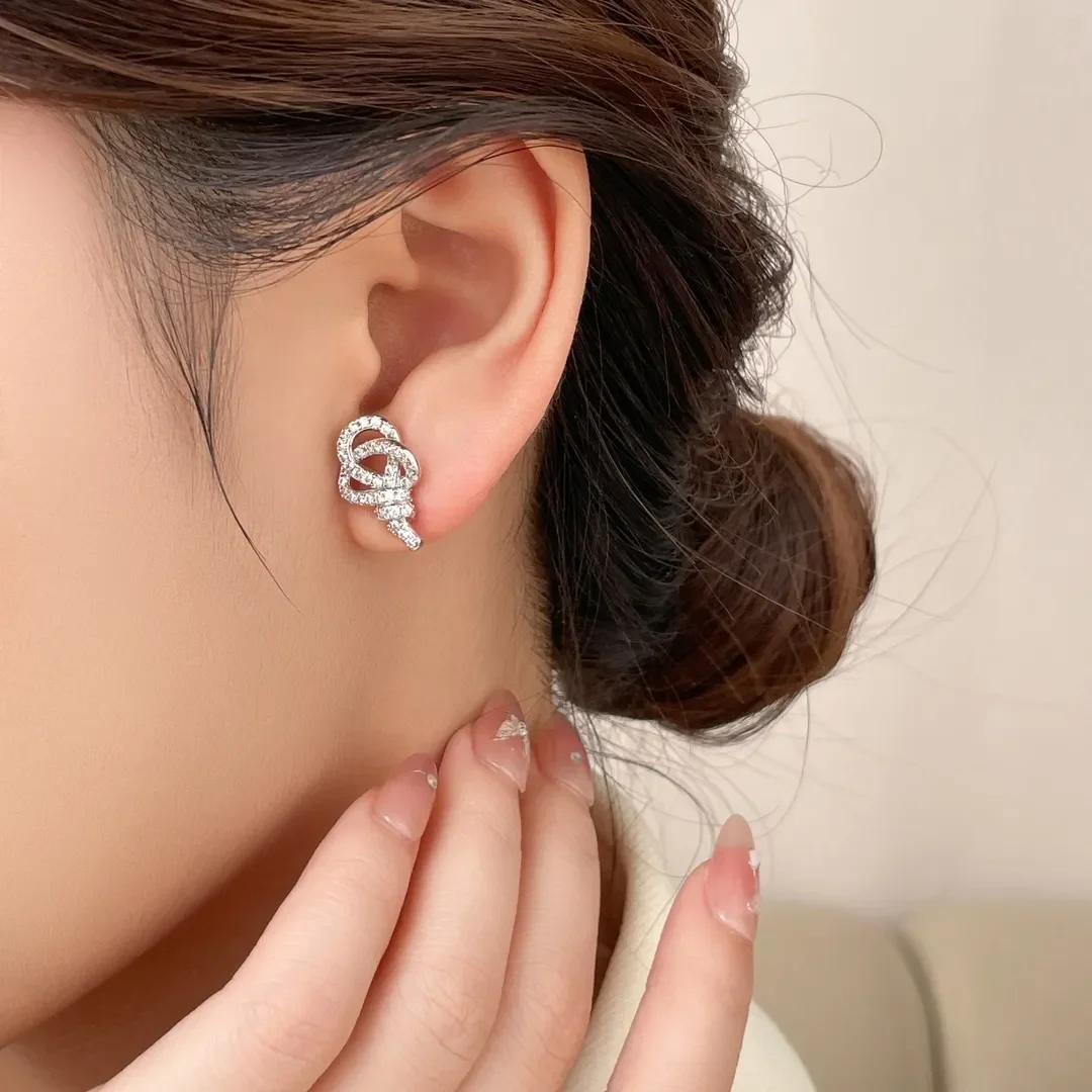 Tiffany & Co. Woven Knot Key Drop Earrings Silver-Tone product view 2