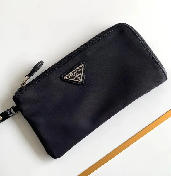 Prada Medium Backpack with Pouch in Black Re-Nylon product view 6
