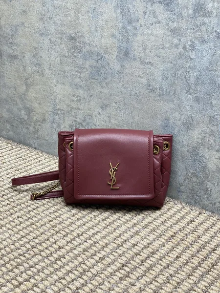 Saint Laurent Mini Nolita Bag — Burgundy product photo
