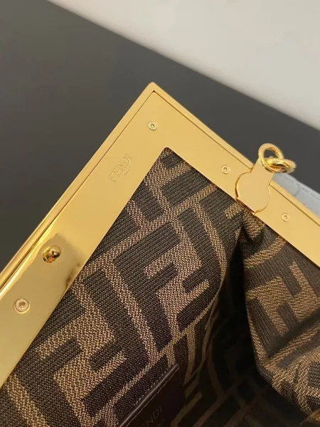 Fendi First Medium Bag In Light Blue Nappa Leather product view 7