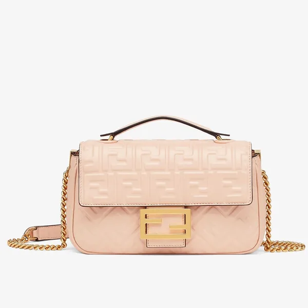 Fendi Baguette Chain Midi Bag In Powder Nappa Leather product photo