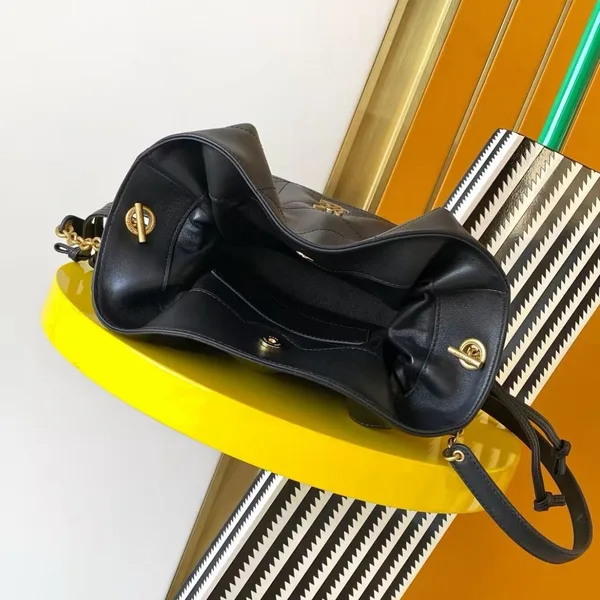 Saint Laurent Jamie Shoulder Pouch in Black Lambskin product view 2