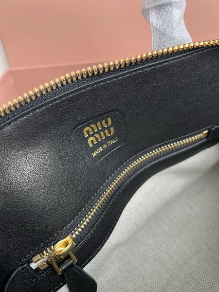 Miu Miu Aventure Small Top-handle Bag in Black Nappa Leather product view 6