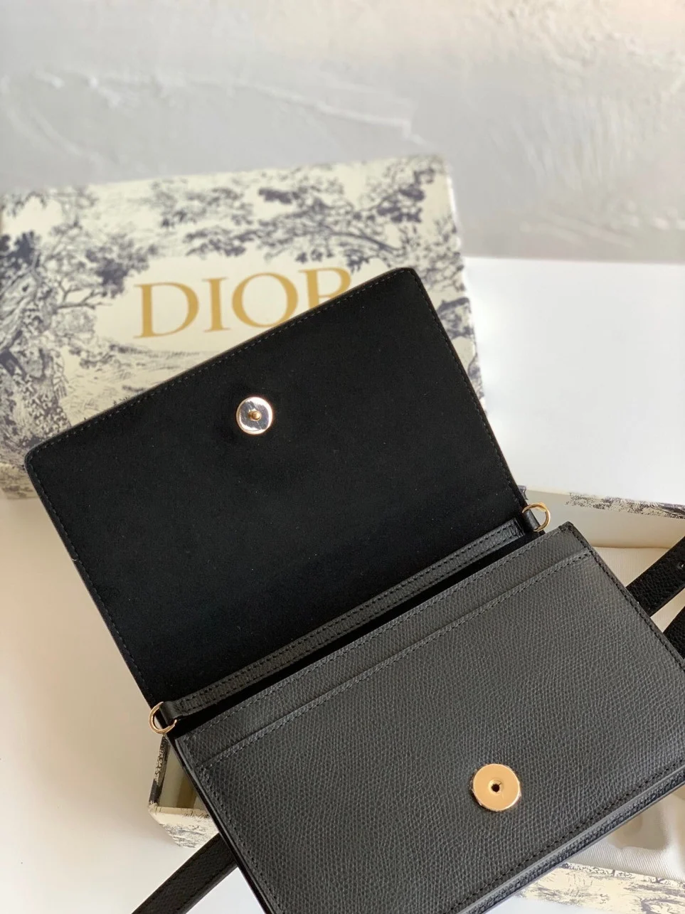 Dior 30 Montaigne 2 In 1 Belt Bag In Black Calfskin product view 8