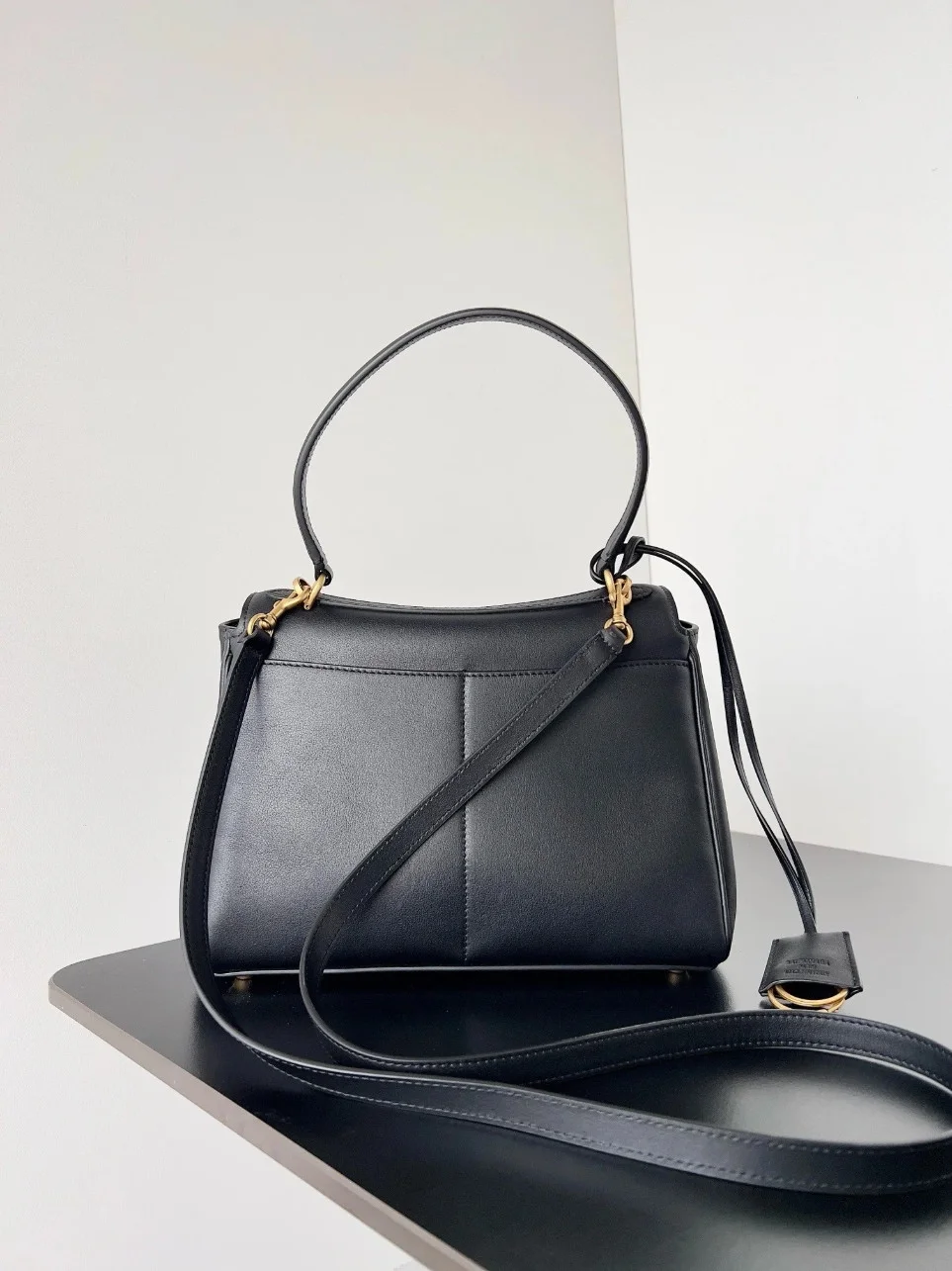 Balenciaga Rodeo Medium Bag in Black Calfskin product view 7