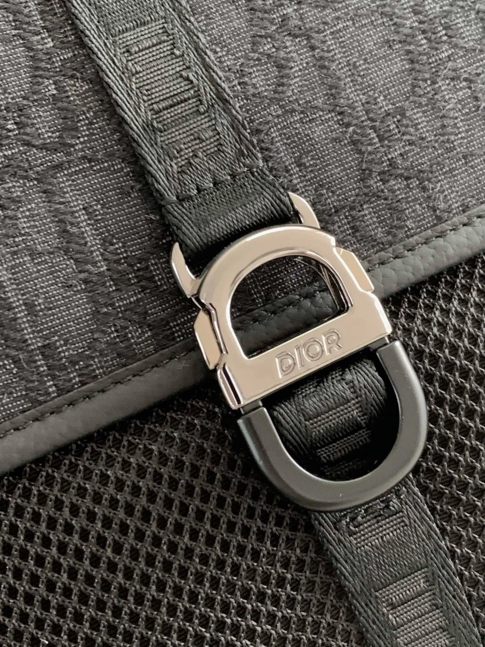 Dior 8 Backpack in Black Dior Oblique Jacquard product view 7
