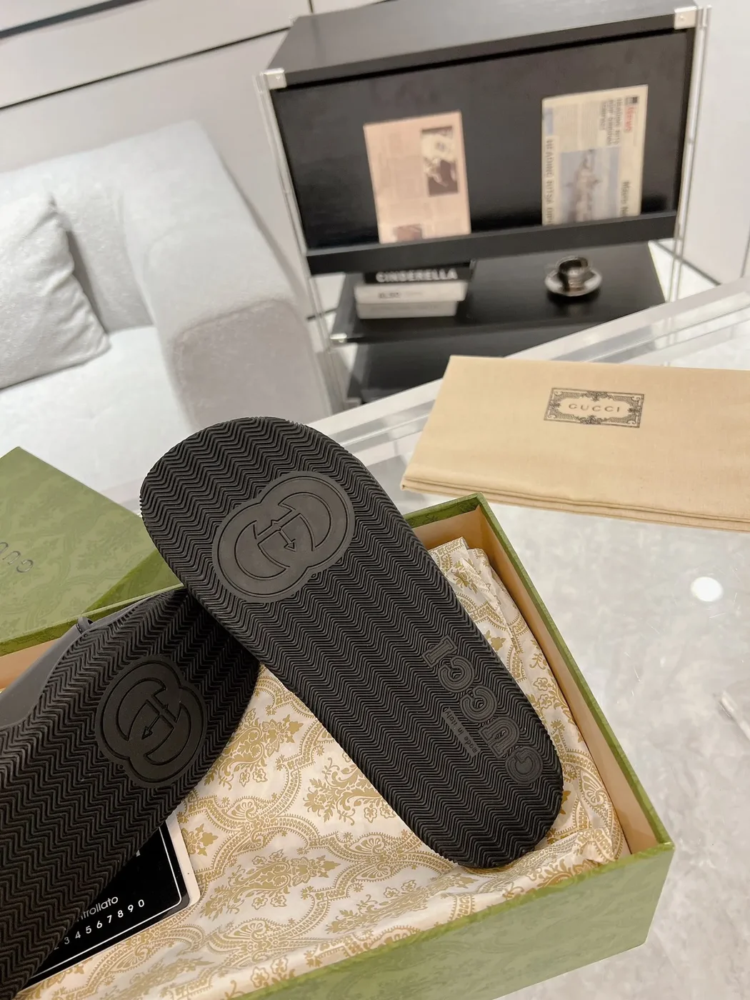 Gucci Good Game Slide Sandals Black product view 7
